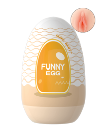 Gaine Masturbatrice Réutilisable FUNNY EGG – Design Réaliste Vagin lèvres moyennes
